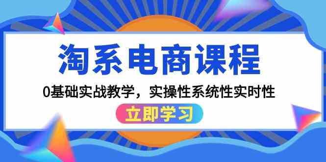淘系电商课程，0基础实战教学，实操性系统性实时性（15节课）-千帆网赚
