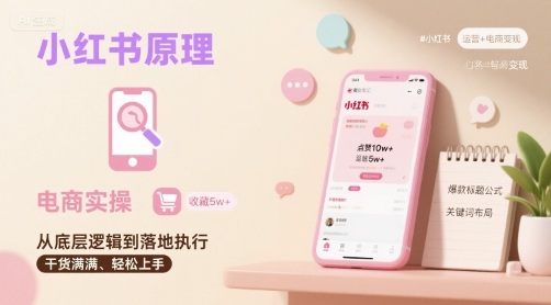 小红书原理以及详细实操流程，小红书电商教程-千帆网赚