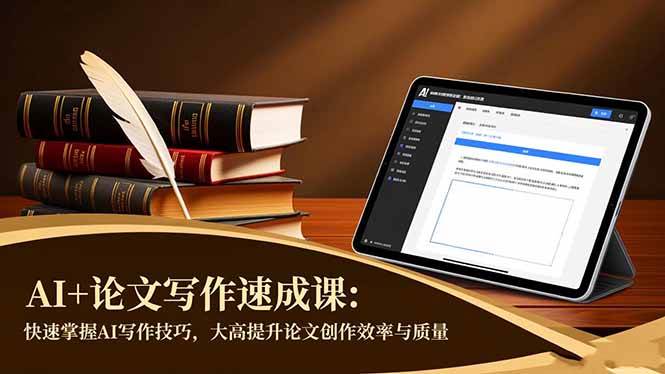 （16568期）AI+论文写作速成课：快速掌握AI写作技巧，大幅提升论文创作效率与质量-千帆网赚