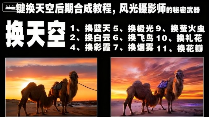 一键换天空后期合成教程，风光摄影师的秘密武器-千帆网赚