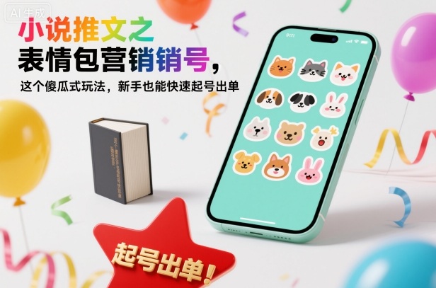 小说推文之表情包营销号，这个傻瓜式玩法，新手也能快速起号出单-千帆网赚