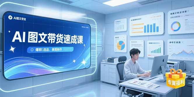 （15416期）AI图文带货速成课，养号引流秘籍，爆款选品策略，美图制作全流程-千帆网赚