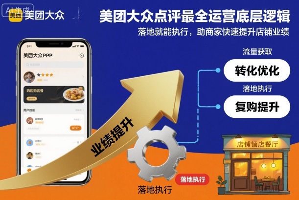 美团大众点评最全运营底层逻辑，落地就能执行，助商家快速提升店铺业绩-千帆网赚