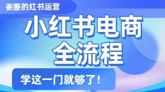 小红书电商全流程，精简易懂，从入门到精通，学这一门就够了-千帆网赚