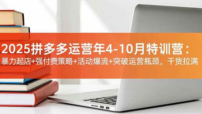 （16642期）2025拼多多运营年4-10月特训营：暴力起店+强付费策略+活动爆流+突破运营瓶颈，干货拉满-千帆网赚