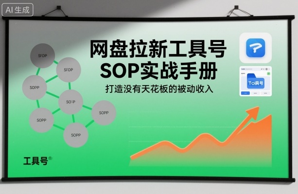 网盘拉新工具号SOP实战手册，打造没有天花板的被动收入-千帆网赚