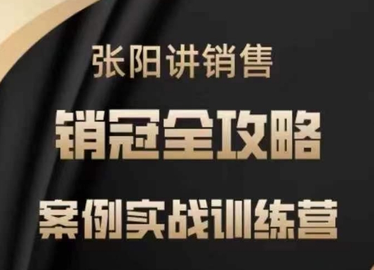 张阳讲销售实战训练营，​案例实战训练，销冠全攻略-千帆网赚