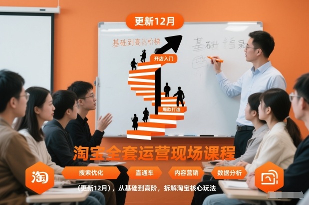 淘宝全套运营现场课程（更新12月），从基础到高阶，拆解淘宝核心玩法-千帆网赚
