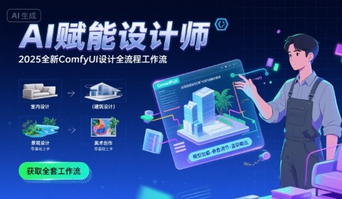 AI赋能设计师， 2025全新comfyui设计全流程工作流 ，室内-建筑-景观-美术，零基础直接上手-千帆网赚