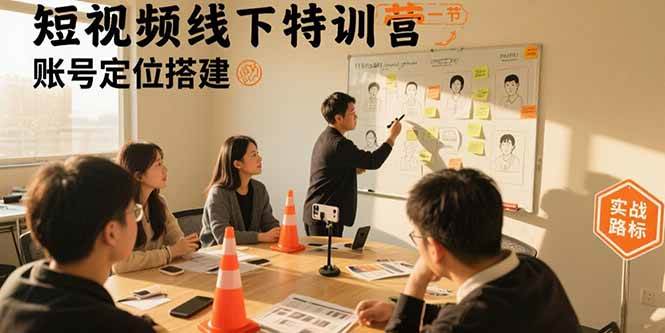 （15707期）短视频线下特训营：账号定位搭建/口播号拍摄剪辑/直播间流量入口/变现实战-千帆网赚