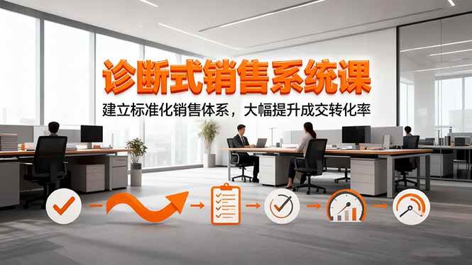 （16435期）诊断式销售系统课，建立标准化销售体系，大幅提升成交转化率-千帆网赚