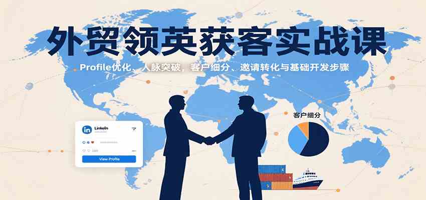 外贸领英获客实战课：Profile优化、人脉突破，客户细分、邀请转化与基础开发步骤-千帆网赚