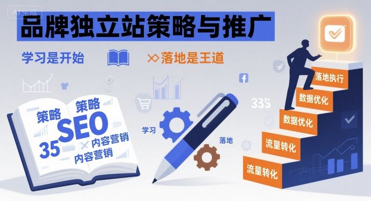 品牌独立站策略与推广，学习是开始，落地是王道-千帆网赚