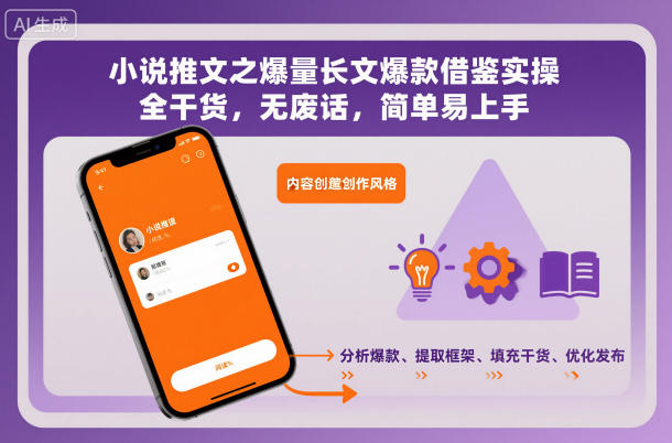 小说推文之爆量长文爆款借鉴实操，全干货，无废话，简单易上手-千帆网赚