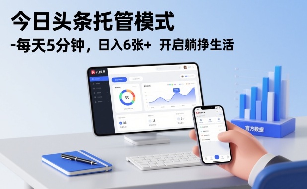 今日头条托管模式，每天5分钟，日入6张+，开启躺挣生活【揭秘】-千帆网赚