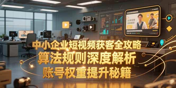 （15326期）中小企业短视频获客全攻略，算法规则深度解析，账号权重提升秘籍-千帆网赚