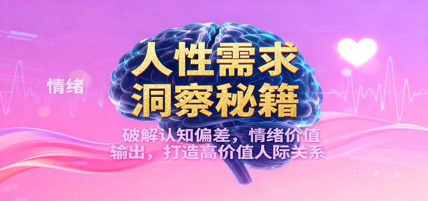 人性需求洞察秘籍，破解认知偏差，情绪价值输出，打造高价值人际关系-千帆网赚