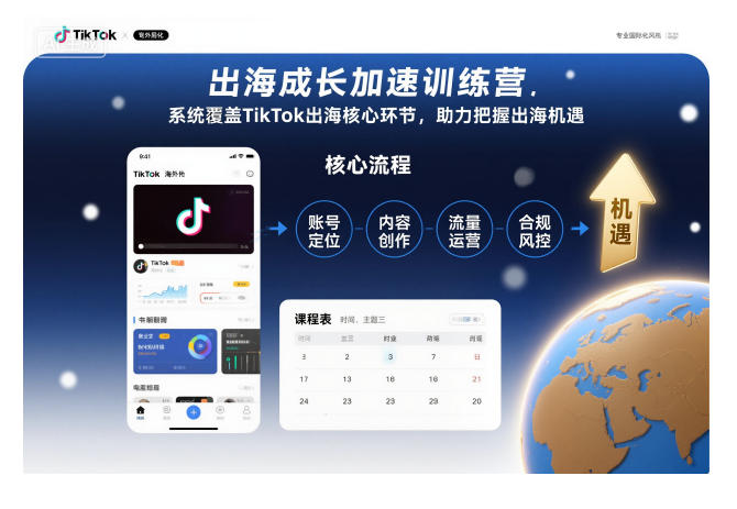 出海成长加速训练营，系统覆盖TikTok出海核心环节，助力把握出海机遇（更新）-千帆网赚