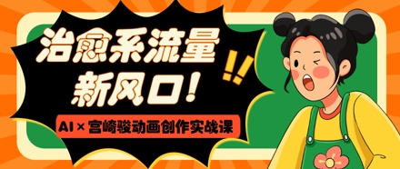 治愈系流量新风口，AI+宫崎骏动画创作实战课，从0到1打造爆款视频-千帆网赚