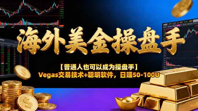 （16677期）海外美金操盘手技术【普通人也可以成为操盘手】Vegas交易技术+聪明软件，日赚50-100U-千帆网赚