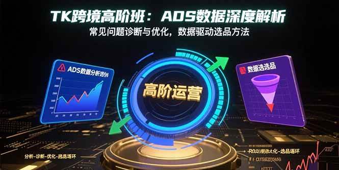 （15809期）TK跨境高阶班：ADS数据深度解析，常见问题诊断与优化，数据驱动选品方法-千帆网赚