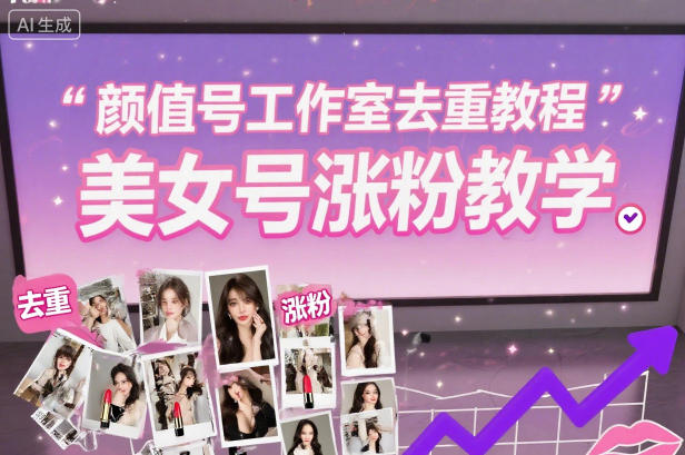 颜值号工作室去重教程，美女号涨粉教学-千帆网赚