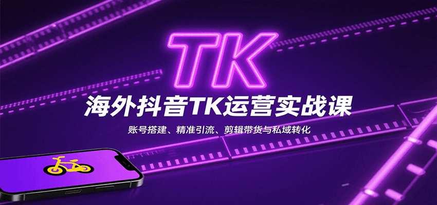 海外抖音TK运营实战课：账号搭建、精准引流、剪辑带货与私域转化-千帆网赚