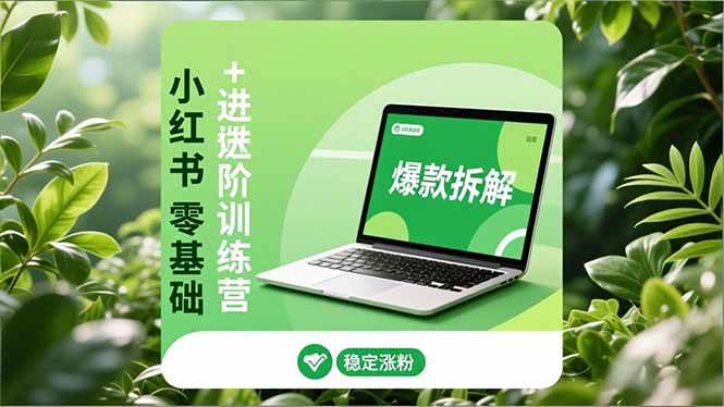（16801期）小红书零基础+高阶训练营：安全养号、爆款拆解、长效运营，实现稳定涨粉与变现-千帆网赚