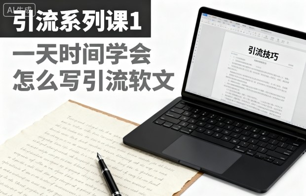 引流系列课1，一天时间学会怎么写引流软文-千帆网赚