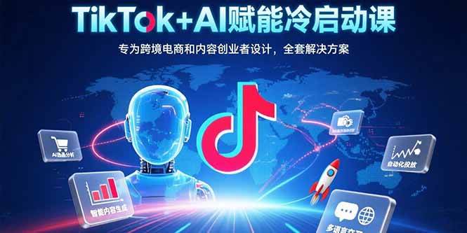 （15561期）TikTok+AI赋能冷启动课：专为跨境电商和内容创业者设计，全套解决方案-千帆网赚