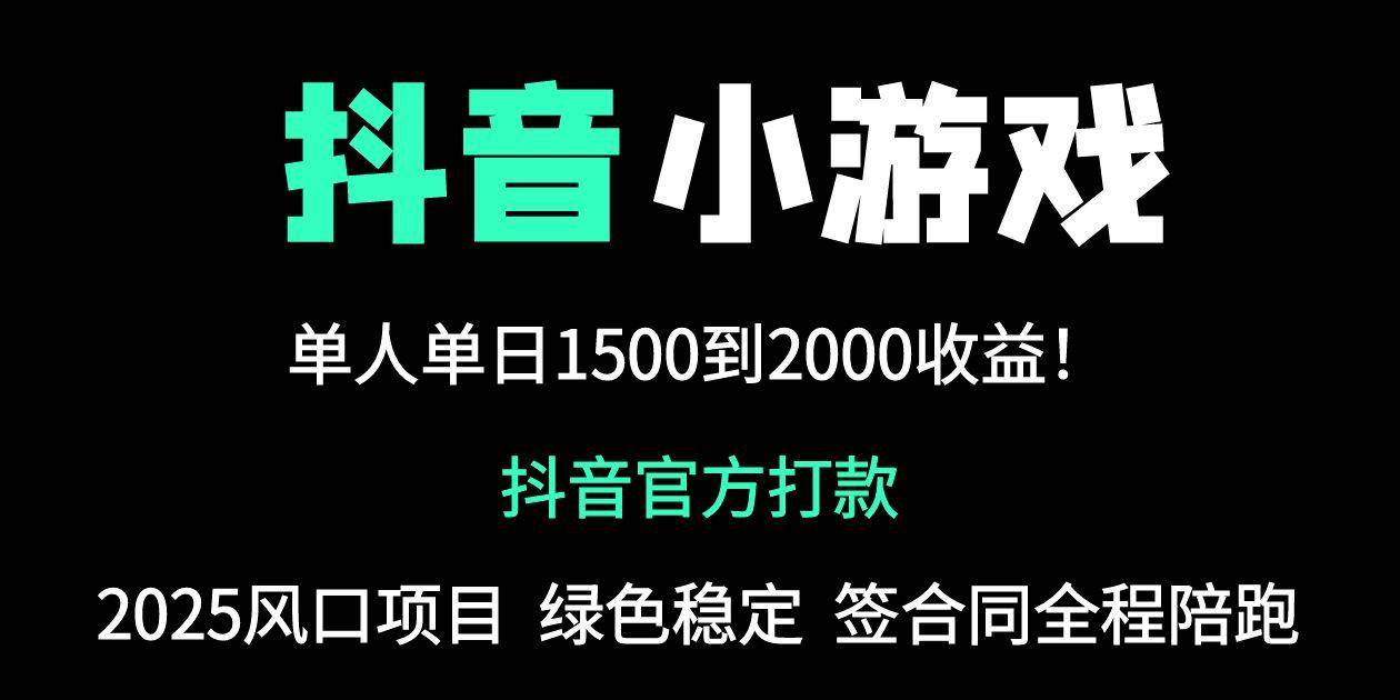 （14527期）抖音官方小游戏2025全网最新玩法，暴利赚钱项目，单机日入2000+，绝不…-千帆网赚