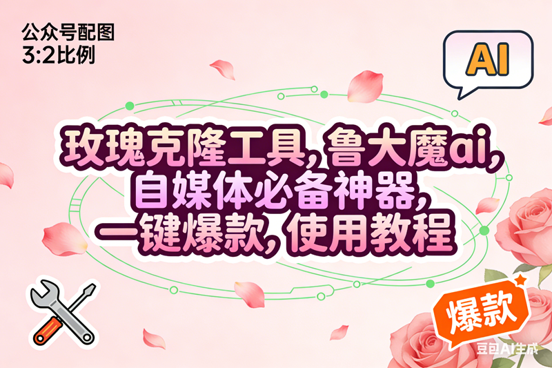 （16859期）玫瑰克隆，鲁大魔ai，自媒体必备神器，一键爆款工具，详细使用教程-千帆网赚