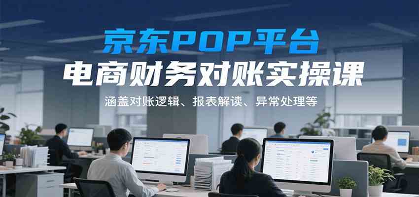 京东POP平台电商财务对账实操课，涵盖对账逻辑、报表解读、异常处理等-千帆网赚