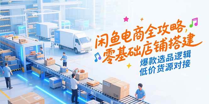（15325期）闲鱼电商全攻略，零基础店铺搭建，爆款选品逻辑，低价货源对接-千帆网赚