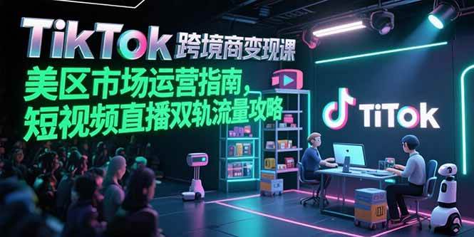 （15344期）TikTok跨境电商变现课，美区市场运营指南，短视频直播双轨流量攻略-千帆网赚
