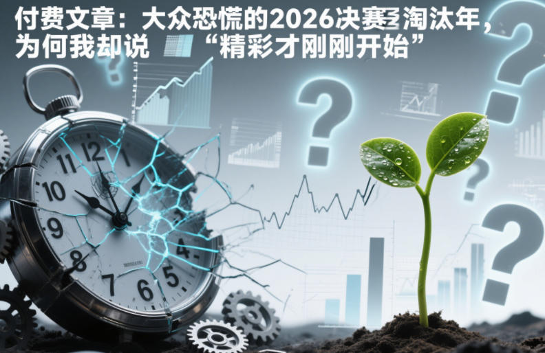 付费文章：大众恐慌的2026决赛淘汰年，为何我却说“精彩才刚刚开始”？-千帆网赚