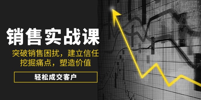 （14297期）销售实战课，突破销售困扰，建立信任，挖掘痛点，塑造价值，轻松成交客户-千帆网赚