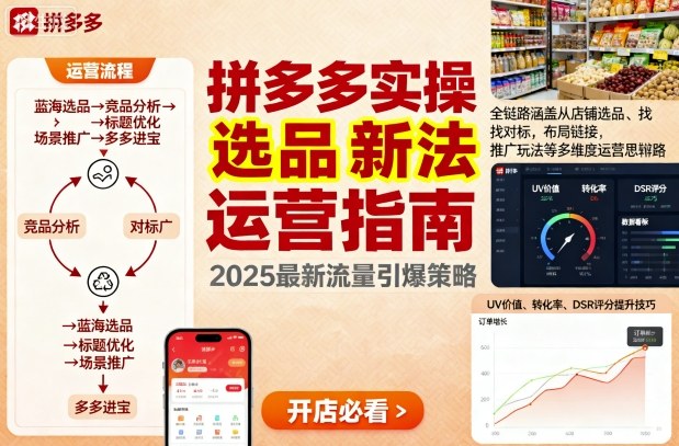 王校长9月12拼多多实操新玩法，全链路涵盖从店铺选品、找对标，布局链接，推广玩法等多维度运营思路（更新）-千帆网赚