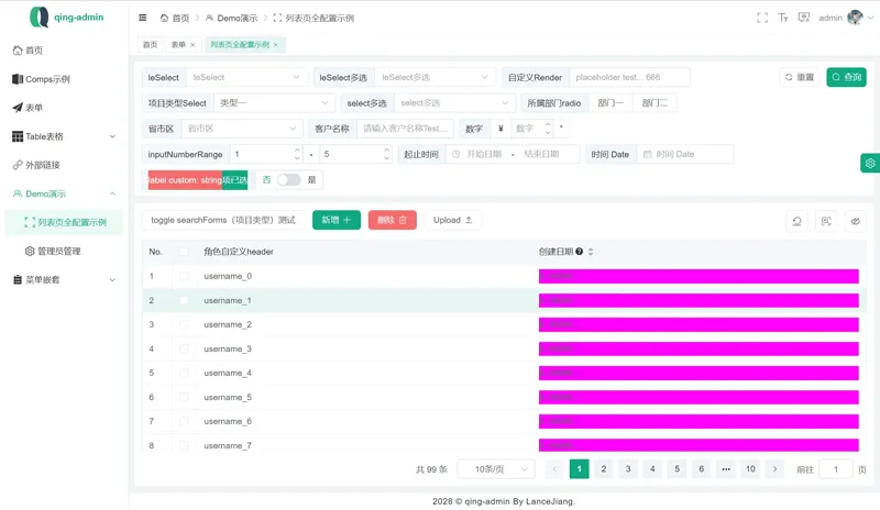 qing-admin(基于Vue3构建的企业级后台管理框架)-千帆网赚