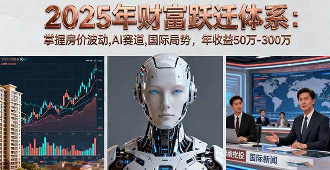 （16217期）2025年财富跃迁体系：掌握房价波动,AI赛道,国际局势，年收益50万-300万-千帆网赚