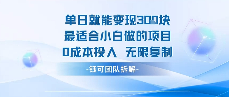单日就能变现3张最适合小白做的项目0成本投入 无限复制-千帆网赚