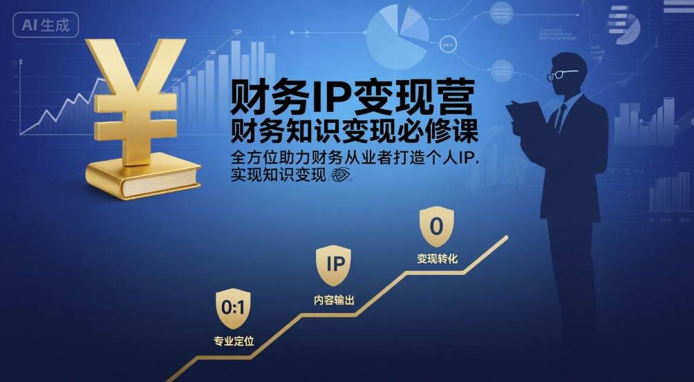 财务IP变现营，财务知识变现必修课，全方位助力财务从业者打造个人IP，实现知识变现-千帆网赚