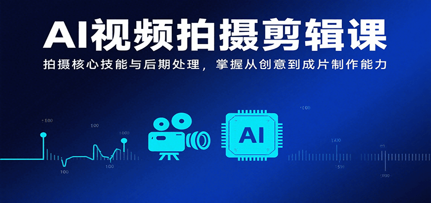 AI视频拍摄剪辑课，拍摄核心技能与后期处理，掌握从创意到成片制作能力-千帆网赚
