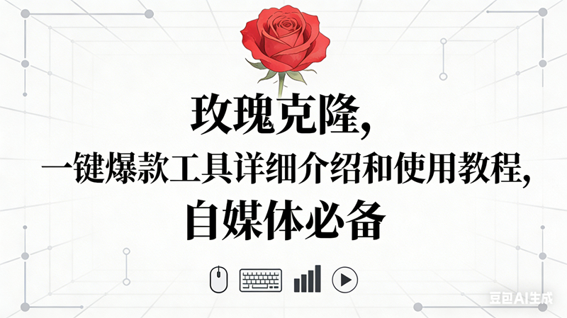 （16811期）玫瑰克隆神器，自媒体必备，一键爆款工具详细介绍和使用教程-千帆网赚