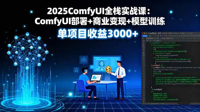（16013期）2025ComfyUI全栈实战课：ComfyUI部署+商业变现+模型训练，单项目收益3000+-千帆网赚