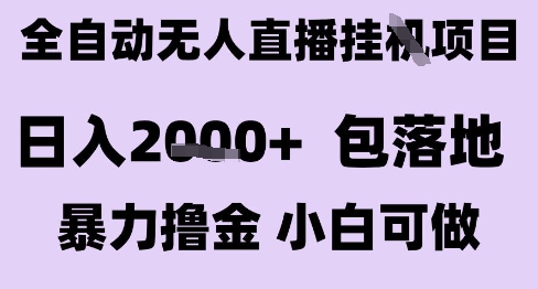 最新全自动抖音无人直播挂G项目，日入2k+ 包落地暴力撸金，小白可做【揭秘】-千帆网赚