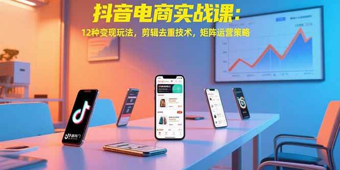 （15478期）抖音电商实战课：12种变现玩法，剪辑去重技术，矩阵运营策略-千帆网赚