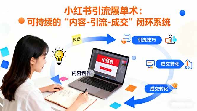 （16362期）小红书引流爆单术：构建一套低成本 可持续的“内容-引流-成交”闭环系统-千帆网赚