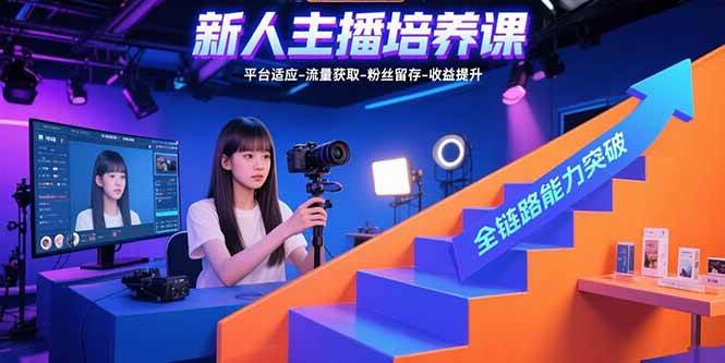 （15701期）新人主播培养课：平台适应-流量获取-粉丝留存-收益提升 全链路能力突破-千帆网赚