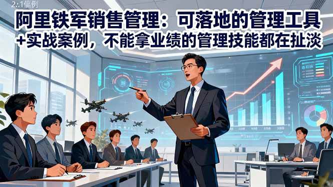 （16436期）阿里铁军销售管理：可落地的管理工具+实战案例，不能拿业绩的管理都在扯淡-千帆网赚